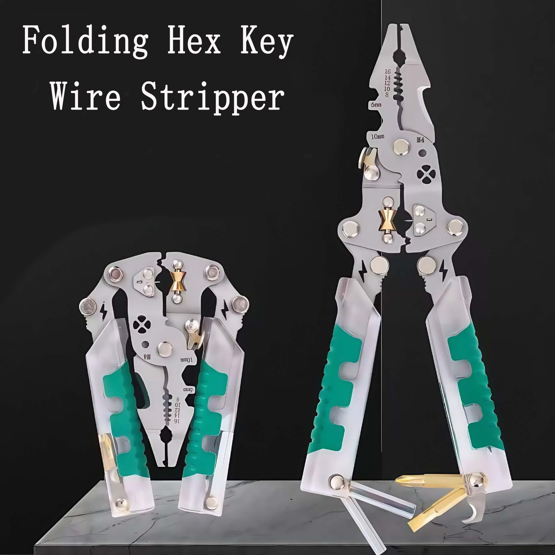 Folding Multi-Functional Electrician's Screwdriver Wire Stripper New Model Multi-Purpose Industrial Grade Needle-Nose Pliers Tool