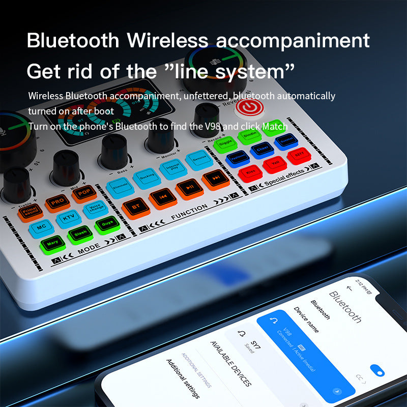 V98 Sound Card Sing Live Broadcast