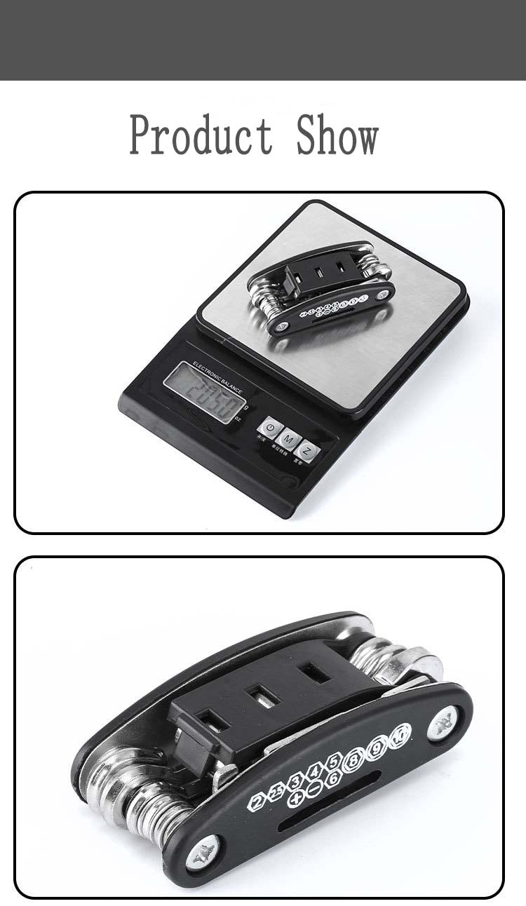 Bicycle Repair Tools Maintenance Set Patch Kit Multi-Functional Folding Bike Repair Tool Wrench Set