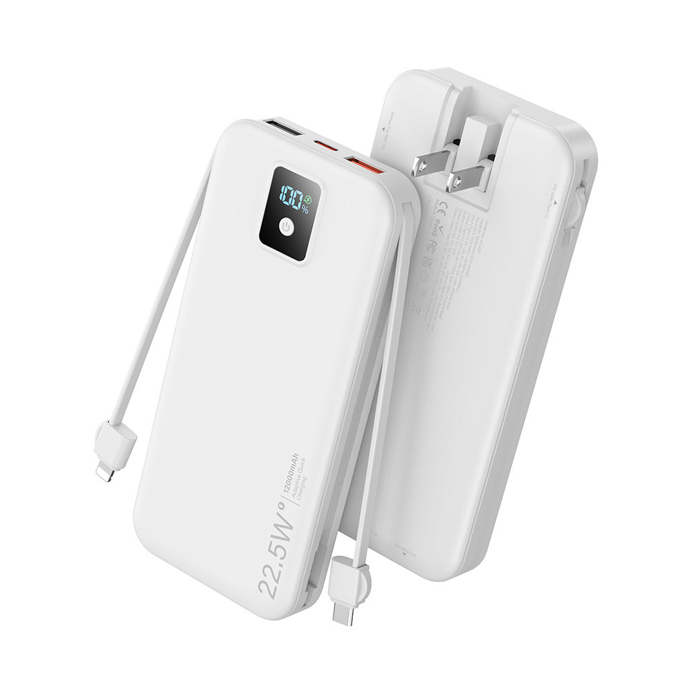 Private UL2056/PSE certification comes with AC plug, power bank, fast charging, and large capacity with cable White
