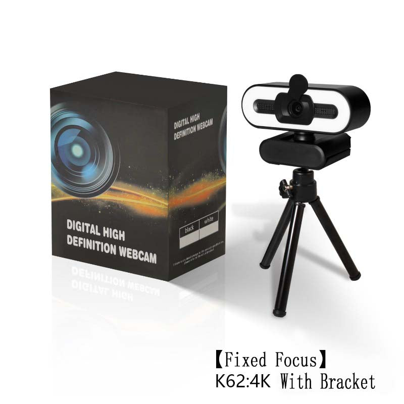 4K live streaming computer camera high-definition conference online course USB driver free microphone integrated desktop laptop With Bracket