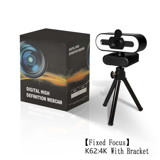 4K live streaming computer camera high-definition conference online course USB driver free microphone integrated desktop laptop With Bracket