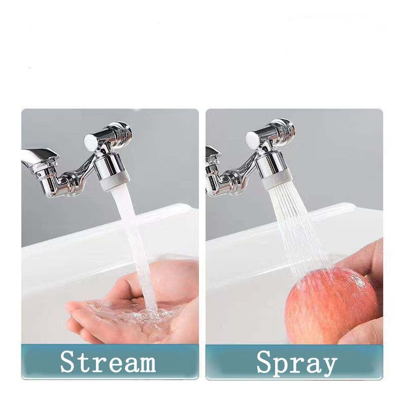 Faucet Splash Proof Mechanical Arm Rotatable 1080 Tap