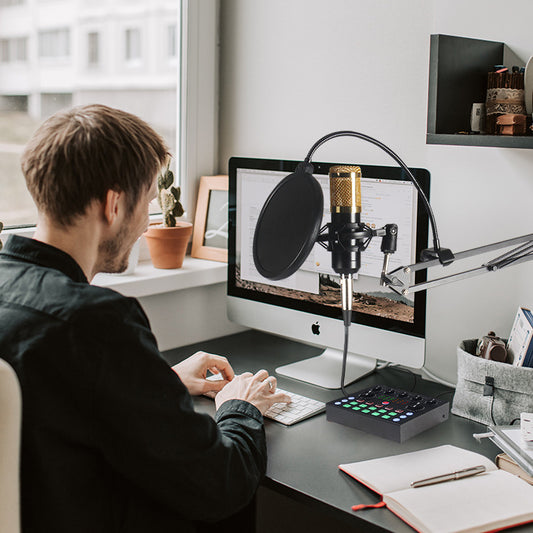 V8S Live Stream Sound Card Mic Set