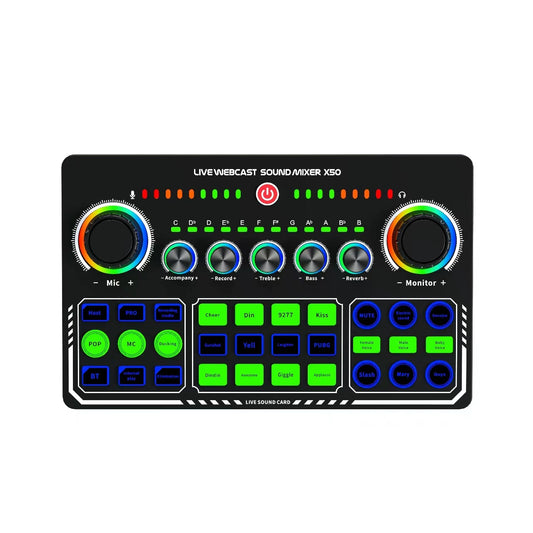 X50 Sound Card Mic for Live Stream