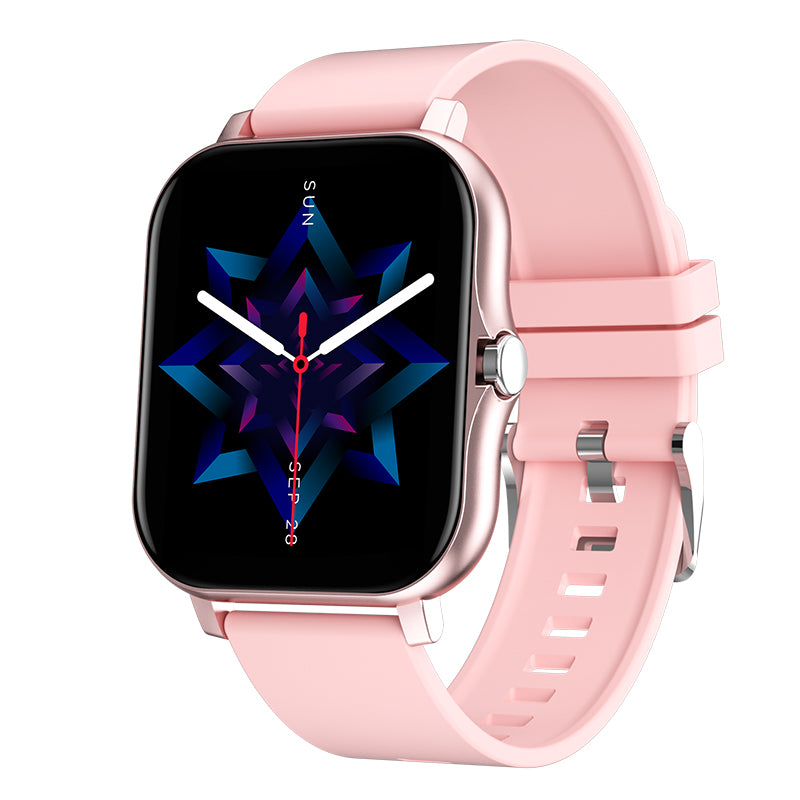 Touch Screen Smart Watch OLIKA Sports Waterproof Multifunctional Heart Rate Detection Dynamic Bluetooth Call Watch PINK