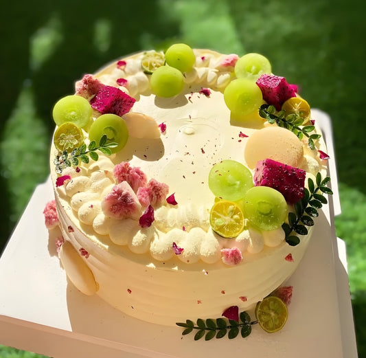 [Low Sugar and Low Fat] Honey Fruit Language Afternoon Tea Birthday Cake Pure Animal Cream