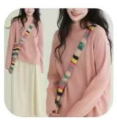 RARE flannel semi high neck knitted sweater for autumn and winter, slim fit and slimming, warm with flannel base, top for women