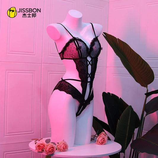 Jissbon polka lace sexy lingerie 2025 new non removable jumpsuit sm couple battle robe temptation outfit