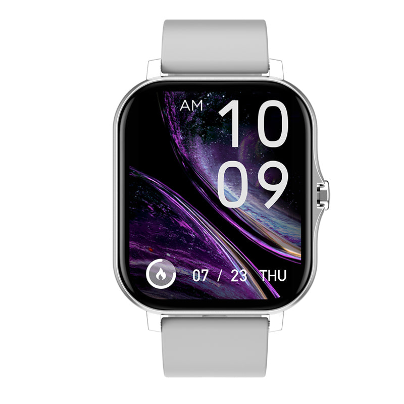 Touch Screen Smart Watch OLIKA Sports Waterproof Multifunctional Heart Rate Detection Dynamic Bluetooth Call Watch SILVERY