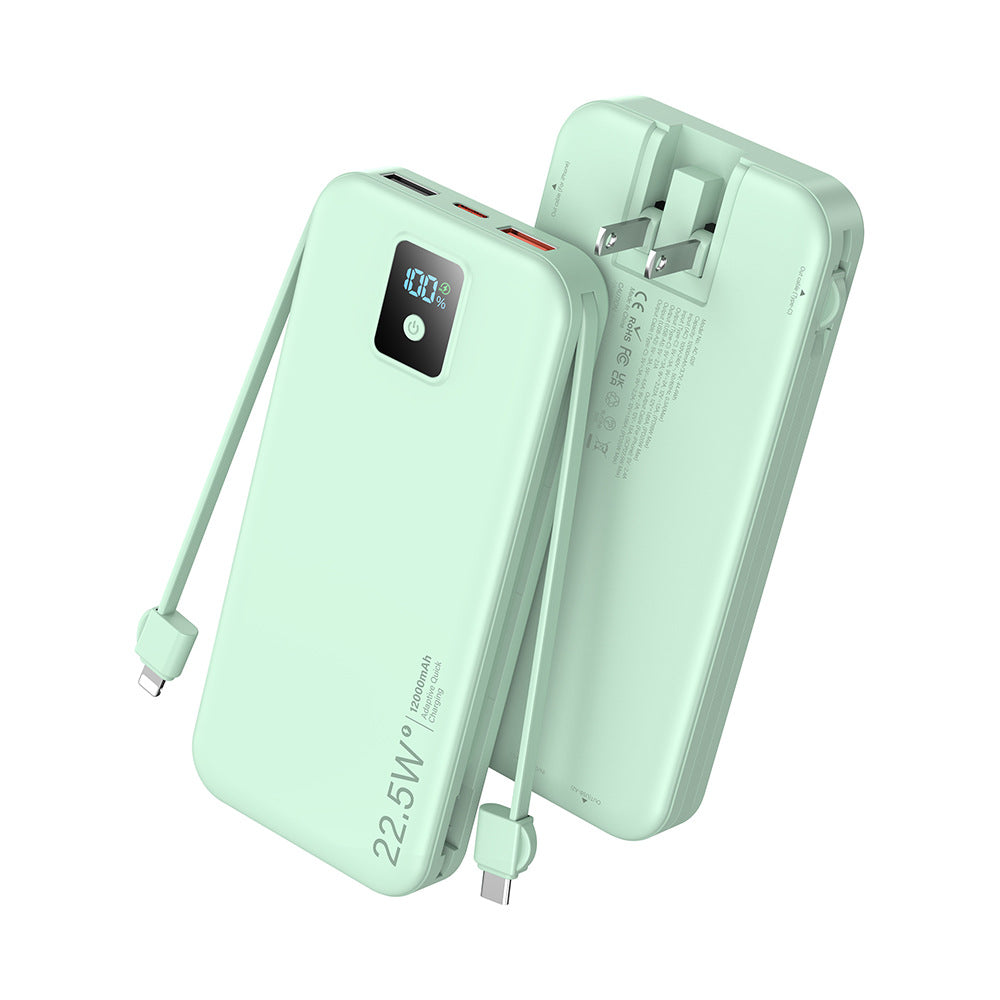 Private UL2056/PSE certification comes with AC plug, power bank, fast charging, and large capacity with cable Green