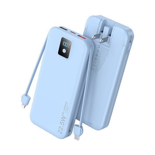 Private UL2056/PSE certification comes with AC plug, power bank, fast charging, and large capacity with cable Blue