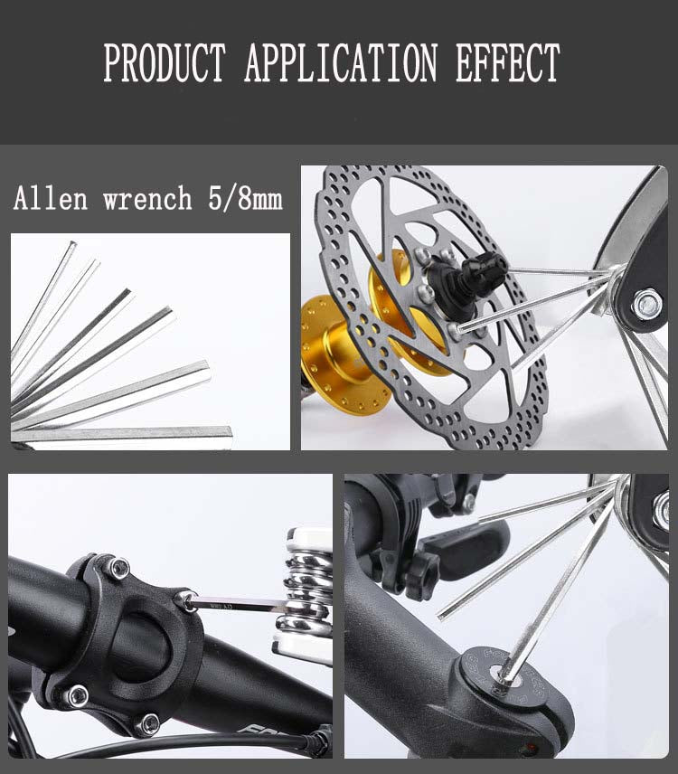 Bicycle Repair Tools Maintenance Set Patch Kit Multi-Functional Folding Bike Repair Tool Wrench Set