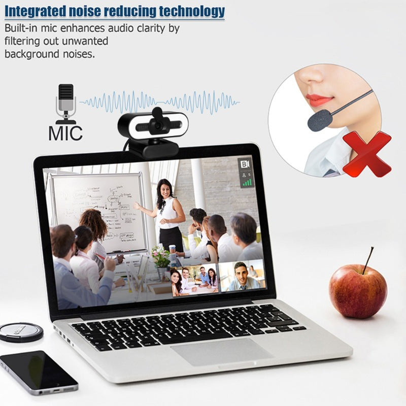 4K live streaming computer camera high-definition conference online course USB driver free microphone integrated desktop laptop